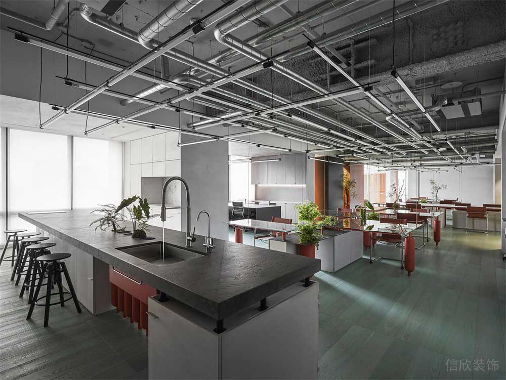 深圳市寶安區(qū)工業(yè)風(fēng)辦公室設(shè)計(jì)裝修水吧臺