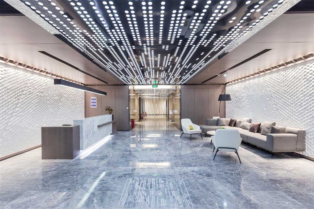 深圳市福田區(qū)車公廟現(xiàn)代輕奢辦公室設(shè)計裝修大廳 深圳市福田區(qū)車公廟現(xiàn)代輕奢辦公室設(shè)計裝修大廳