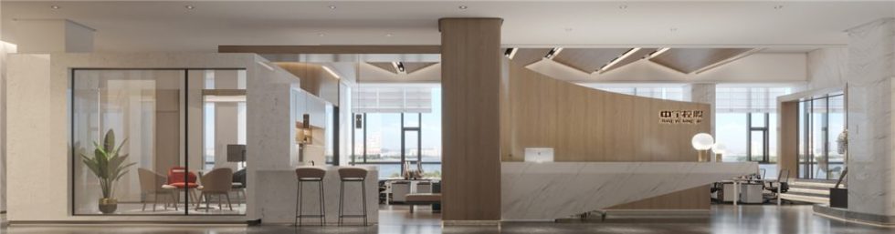 前臺(tái)區(qū)木飾面效果圖設(shè)計(jì)