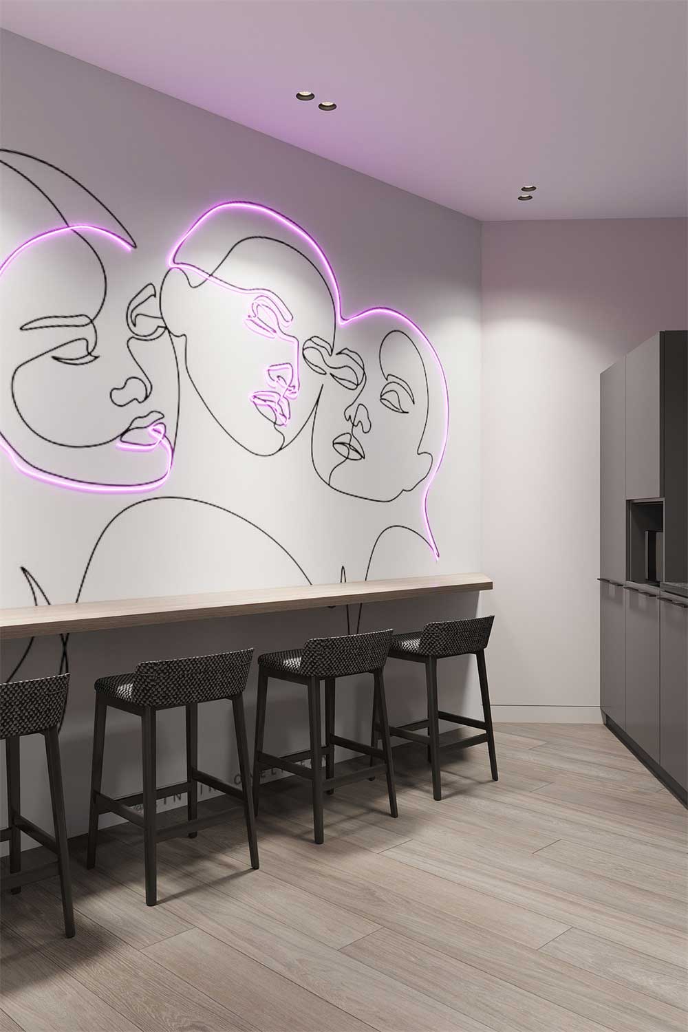 深圳羅湖500平方簡約風(fēng)格辦公室裝修茶水間