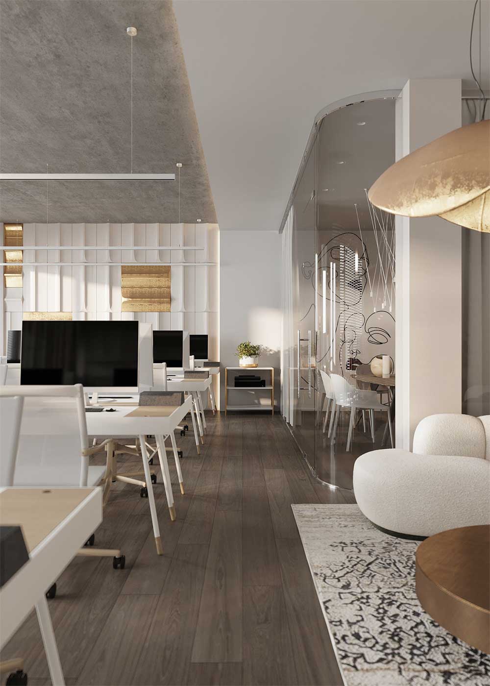 深圳羅湖500平方簡約風(fēng)格辦公室裝修辦公區(qū)波紋板背景墻 深圳羅湖500平方簡約風(fēng)格辦公室裝修辦公區(qū)波紋板背景墻