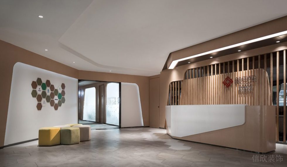 木格柵前臺(tái)效果圖設(shè)計(jì)