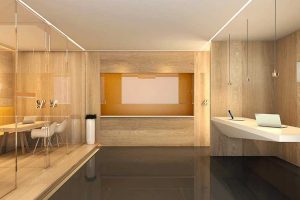 木飾面接待區(qū)效果圖設(shè)計(jì)