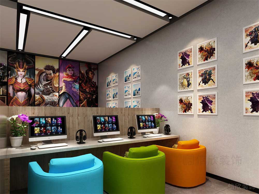 深圳南山區(qū)網咖裝修施工方案 包房二