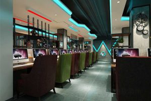 深圳南山區(qū)網(wǎng)咖裝修設(shè)計 游戲區(qū)