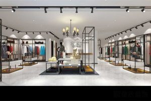 深圳內(nèi)衣服裝店裝修設(shè)計(jì) 中島展架