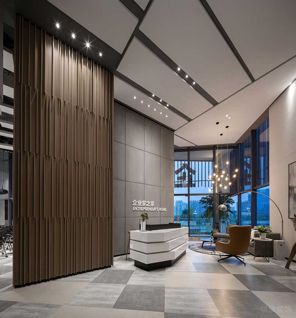 現(xiàn)代風(fēng)格辦公辦公場(chǎng)所案例前臺(tái)服務(wù)廳空間設(shè)計(jì)裝修圖