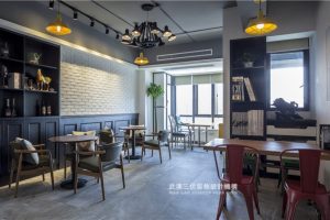 深圳福田200平方工業(yè)風辦公室裝修洽談廳效果圖