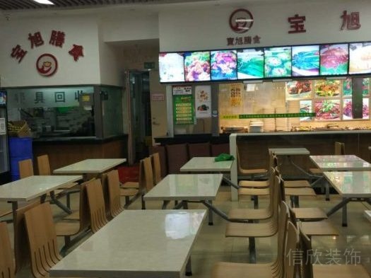 學(xué)校幼兒園飯?zhí)镁筒蛥^(qū)裝修設(shè)計木質(zhì)一體式設(shè)計桌椅安全設(shè)計