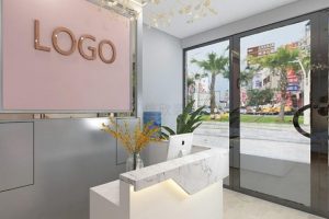 前臺(tái)區(qū)背景墻效果圖設(shè)計(jì)