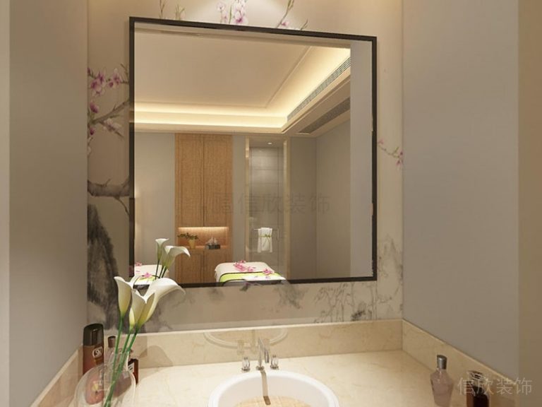 大理石臺面內(nèi)嵌式墻體柜方形天花吊頂裝修設(shè)計