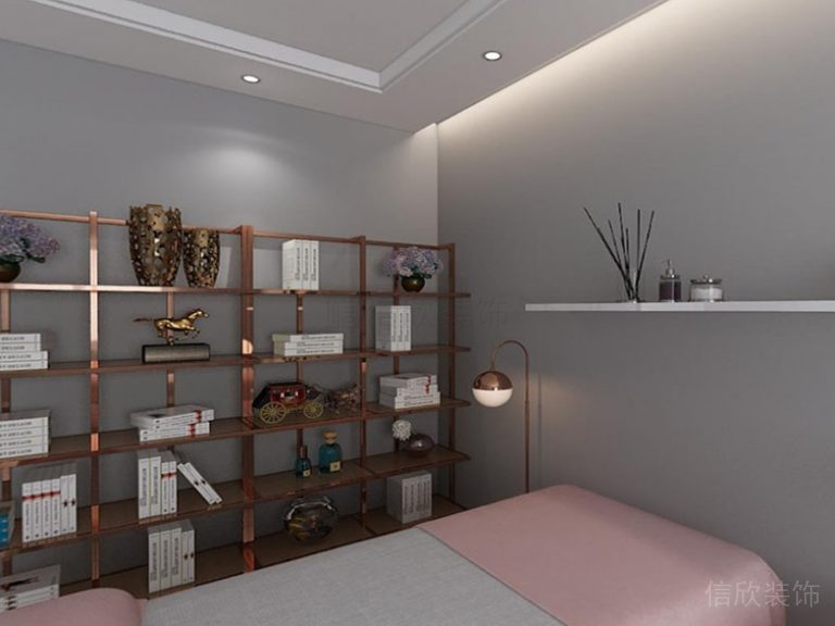 金屬展示柜方形天花吊頂裝修設(shè)計圖