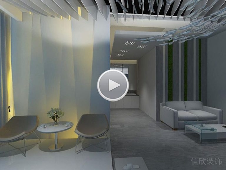 瓷磚地面皮質(zhì)沙發(fā)條天花吊頂效果圖設(shè)計