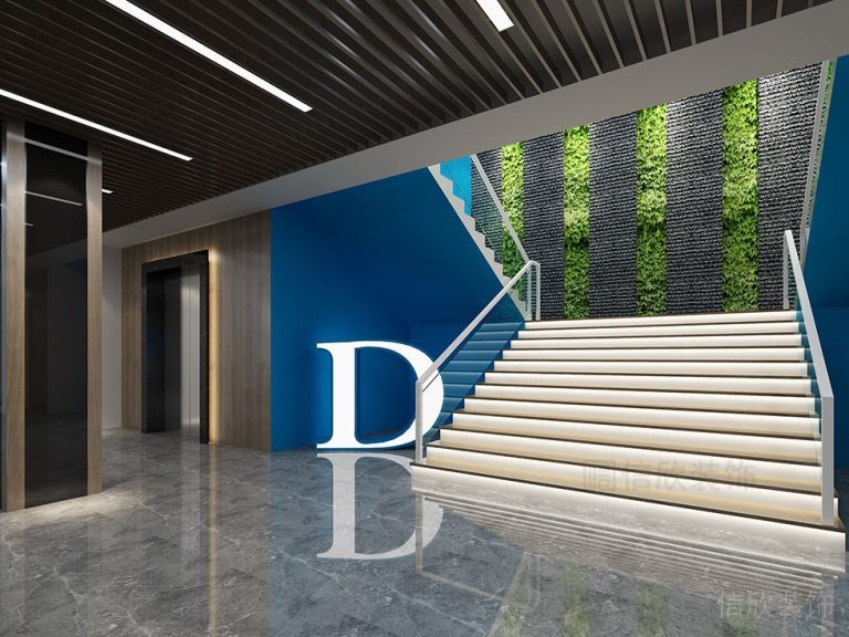 復(fù)式瓷磚地面木飾面墻面線條天花吊頂裝修設(shè)計效果圖