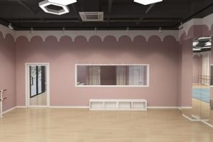 舞蹈室木質(zhì)地面墻面漆裝修設(shè)計圖