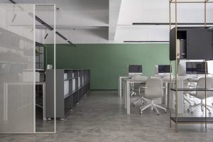 辦公區(qū)瓷磚地面柜子隔斷裝修設(shè)計(jì)