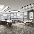 總裁辦公室裝修效果圖天花設(shè)計(jì)裝修地毯會(huì)議室灰色調(diào)裝修
