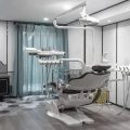 牙科診所休息區(qū)就診臺(tái)裝修科技簡約白色效果
