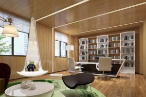 領(lǐng)導辦公室原木風木飾面燈飾環(huán)形空間內(nèi)嵌式設(shè)計圖裝修圖