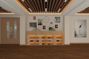 原木風鞋柜少兒培訓機構(gòu)舞蹈教室中國舞多功能教室裝修