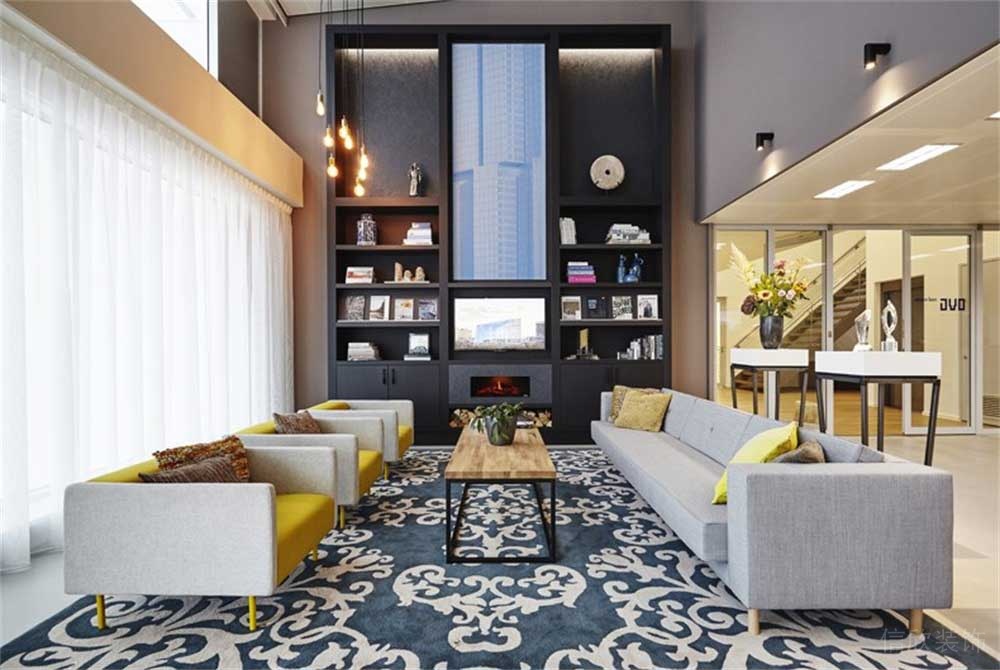 深圳鹽田壹海城簡(jiǎn)約風(fēng)格辦公室裝修設(shè)計(jì)案例接待廳效果圖