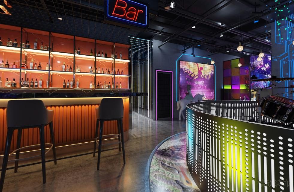 工業(yè)風(fēng)酒吧原鋼結(jié)構(gòu)頂噴黑色設(shè)計圖