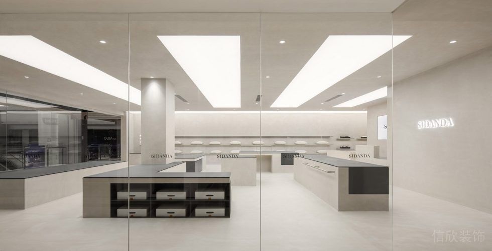 深圳市龍崗區(qū)中心城現(xiàn)代風(fēng)科技枕專(zhuān)賣(mài)店裝修門(mén)廳