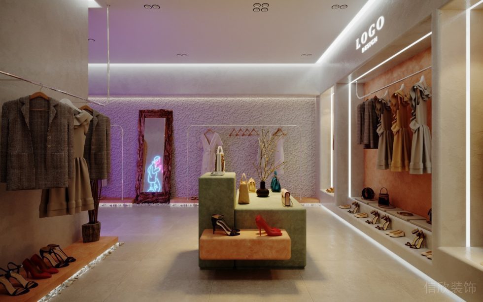 深圳市南山區(qū)后?，F(xiàn)代服裝專賣店裝修設(shè)計大廳