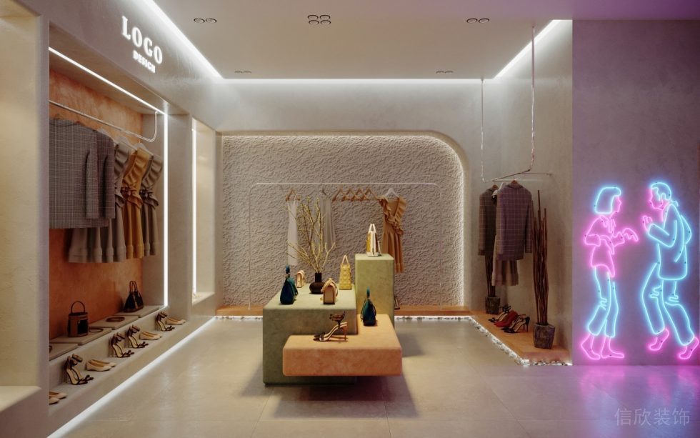 深圳市南山區(qū)后?，F(xiàn)代服裝專賣店裝修設(shè)計(jì)大廳