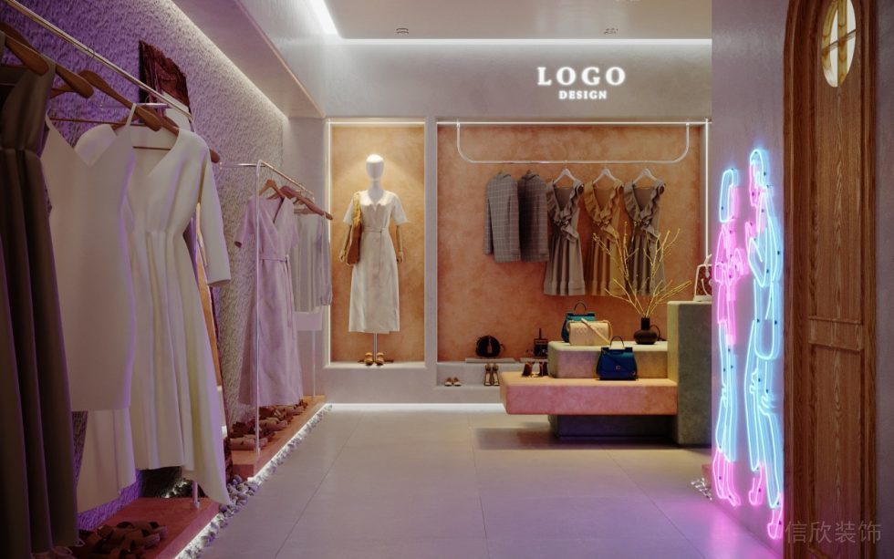 深圳市南山區(qū)后?，F(xiàn)代服裝專賣店裝修設(shè)計(jì)大廳