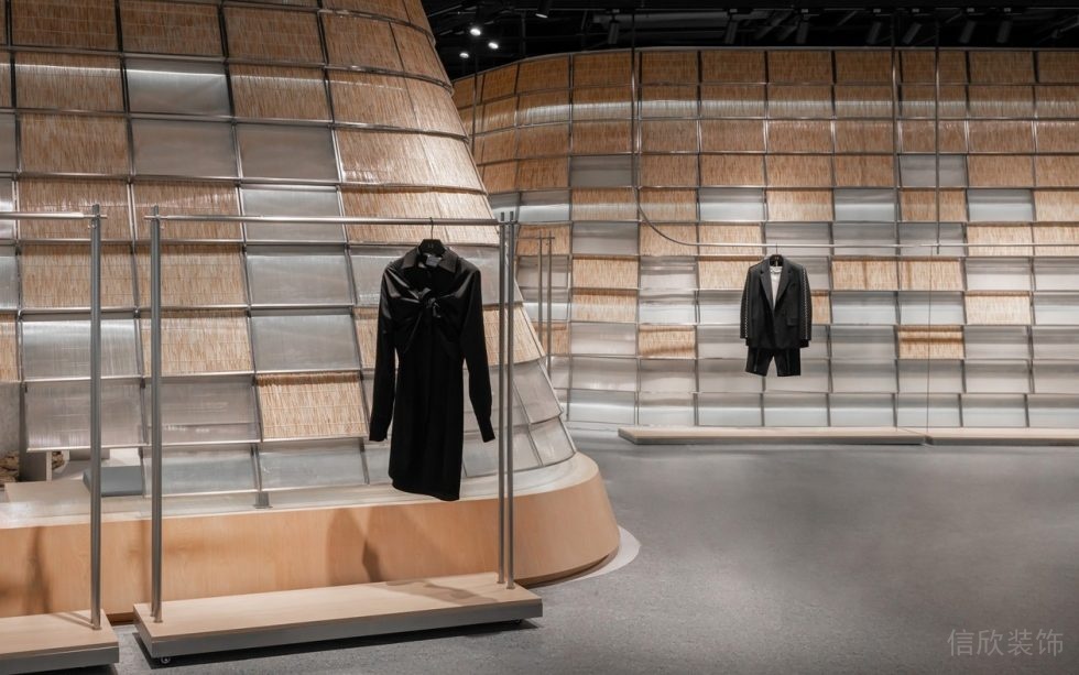 深圳市龍華區(qū)大浪原木風(fēng)生態(tài)智庫服裝店裝修大廳