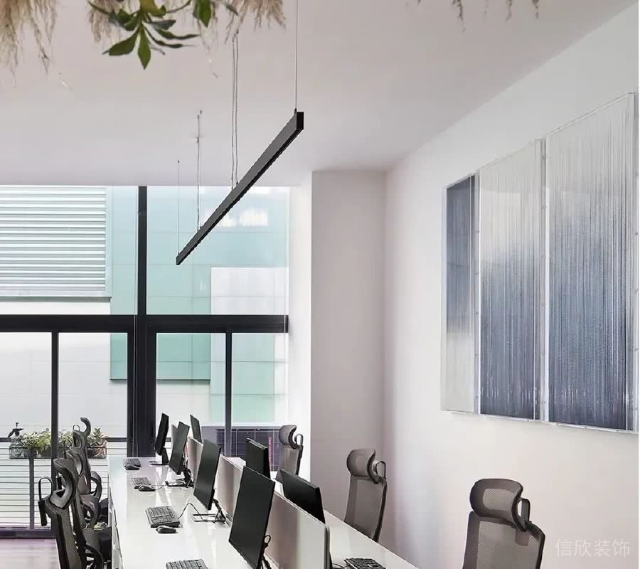 簡約風(fēng)現(xiàn)代工位裝修藝術(shù)壁畫效果圖