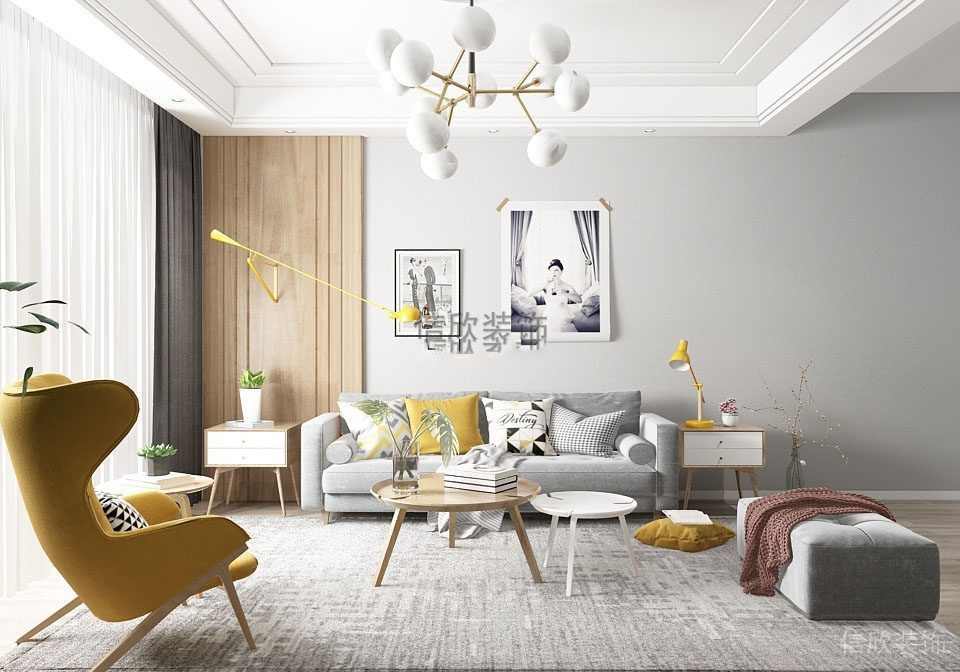 和成嘉業(yè)6棟客廳效果圖