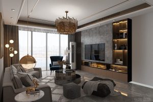 會(huì)展灣水岸13棟客廳效果圖