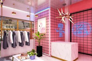 深圳安娜服飾店鋪裝修設(shè)計(jì)收銀服務(wù)臺