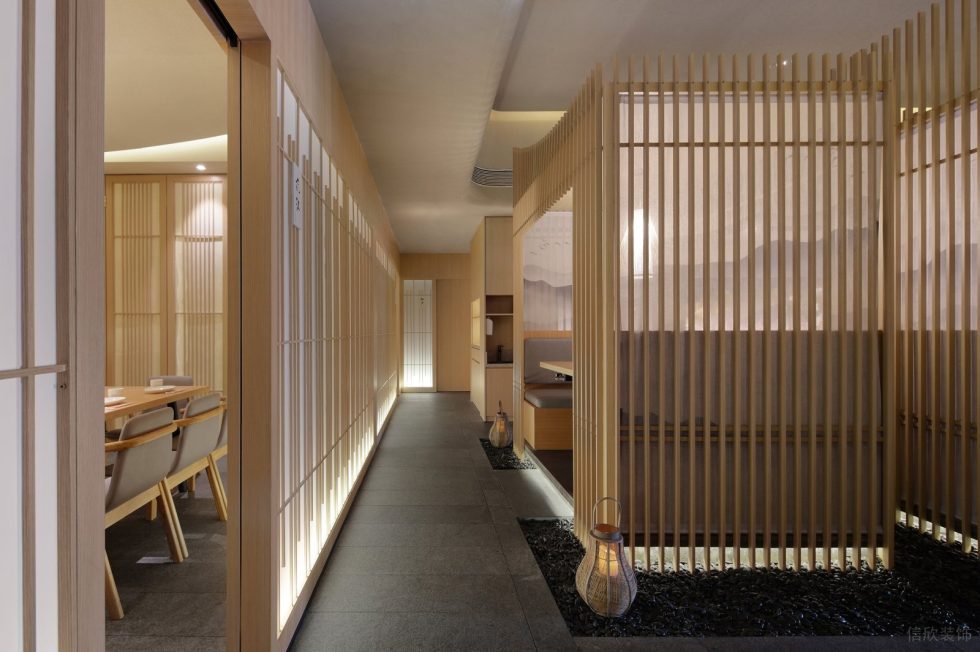 深圳福田天健時尚新天地和風日式料理餐廳裝修案例走廊 深圳福田天健時尚新天地和風日式料理餐廳裝修案例走廊