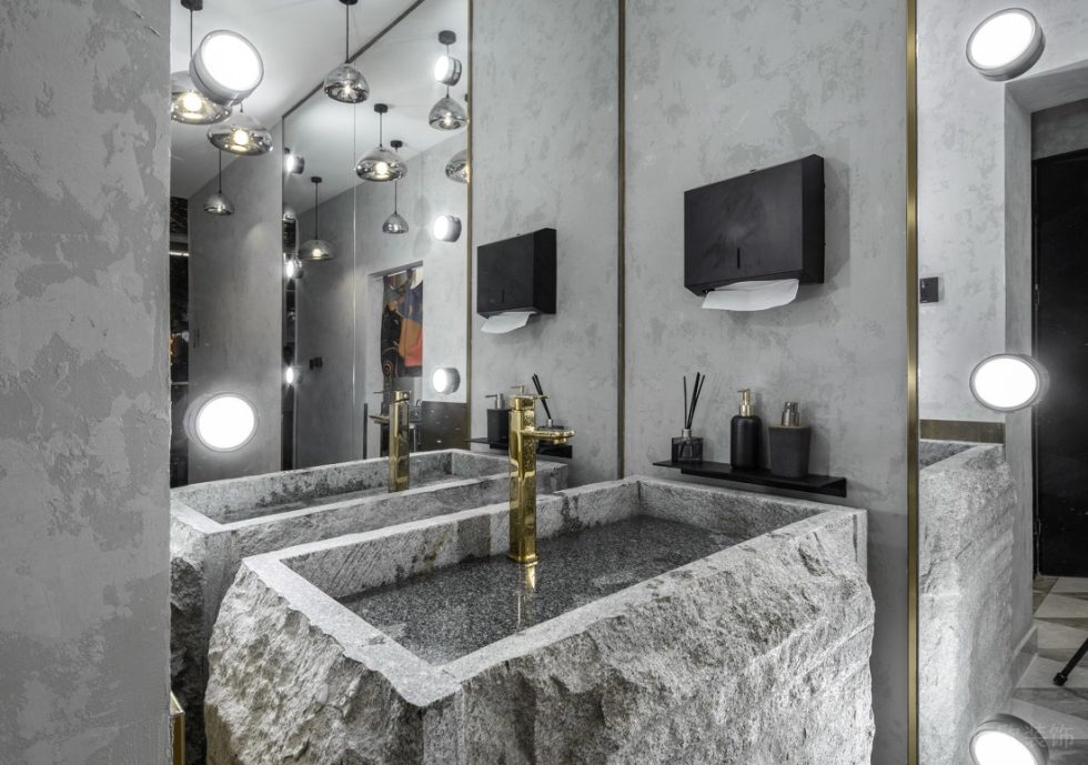 深圳福田天健時尚新天地輕奢風(fēng)格火鍋店裝修案例洗手臺 深圳福田天健時尚新天地輕奢風(fēng)格火鍋店裝修案例洗手臺