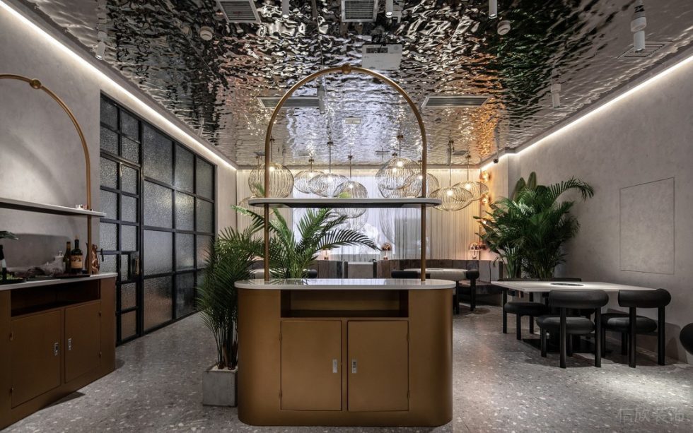 深圳福田天健時尚新天地輕奢風(fēng)格火鍋店裝修案例茶水柜 深圳福田天健時尚新天地輕奢風(fēng)格火鍋店裝修案例茶水柜