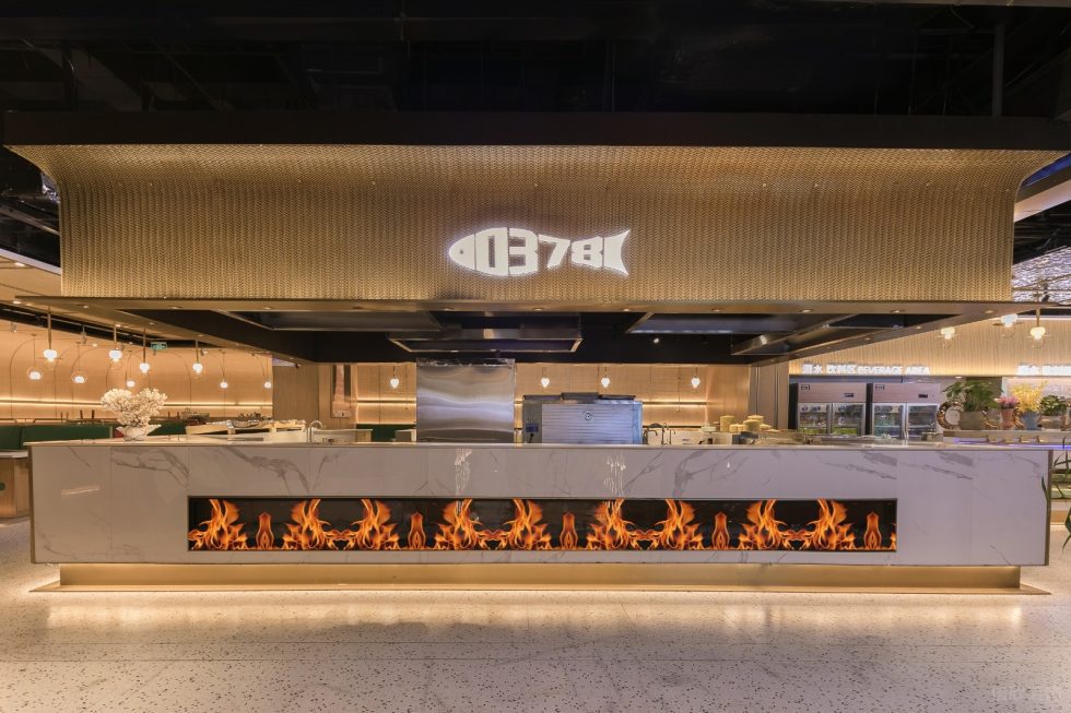 深圳龍華鴻榮源壹城中心北歐輕奢風(fēng)火鍋店裝修案例大理石中島臺 深圳龍華鴻榮源壹城中心北歐輕奢風(fēng)火鍋店裝修案例大理石中島臺