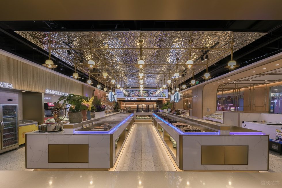 深圳龍華鴻榮源壹城中心北歐輕奢風(fēng)火鍋店裝修案例自助取菜區(qū) 深圳龍華鴻榮源壹城中心北歐輕奢風(fēng)火鍋店裝修案例自助取菜區(qū)