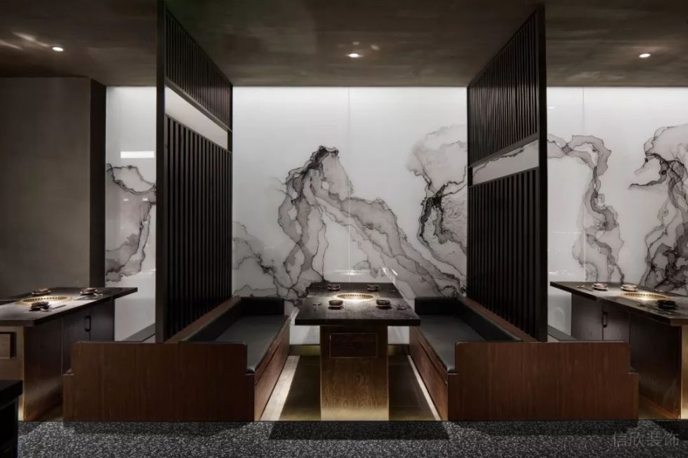 深圳南山海印長(zhǎng)城新中式風(fēng)格烤肉餐廳裝修案例卡座 深圳南山海印長(zhǎng)城新中式風(fēng)格烤肉餐廳裝修案例卡座