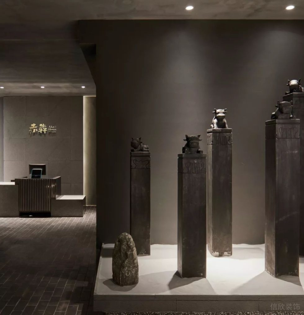 深圳南山海印長(zhǎng)城新中式風(fēng)格烤肉餐廳裝修案例玄關(guān)藝術(shù)石雕景觀 深圳南山海印長(zhǎng)城新中式風(fēng)格烤肉餐廳裝修案例玄關(guān)藝術(shù)石雕景觀