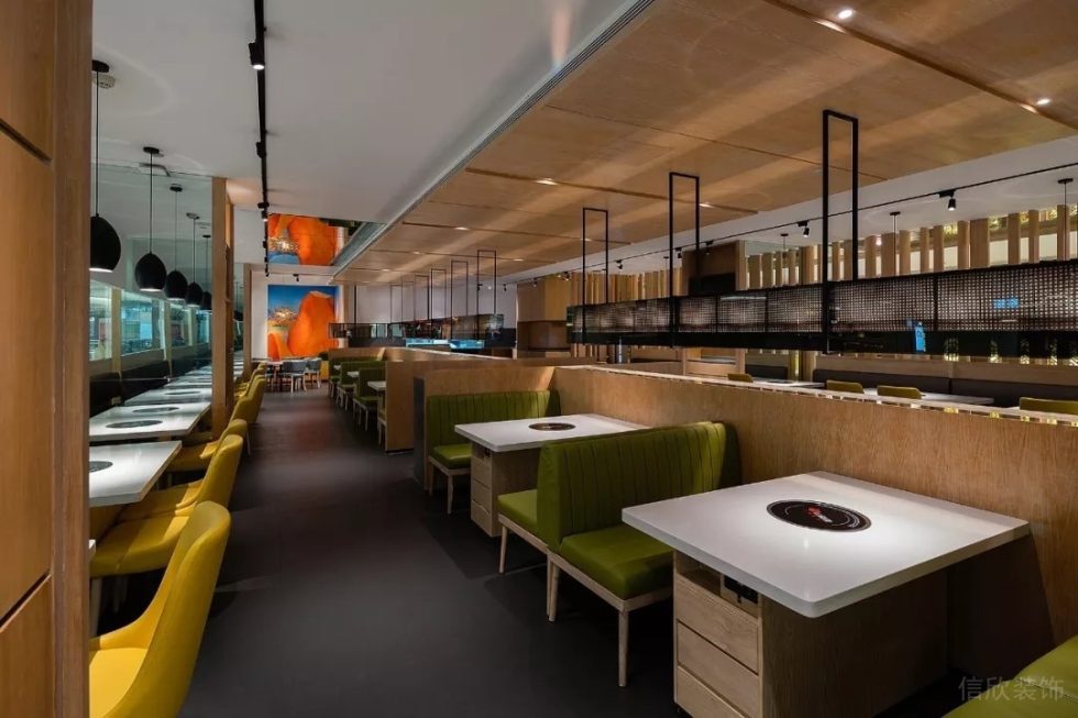 深圳坪山怡瑞達(dá)云秀府簡約北歐風(fēng)火鍋店裝修案例原木色半高隔斷 深圳坪山怡瑞達(dá)云秀府簡約北歐風(fēng)火鍋店裝修案例原木色半高隔斷