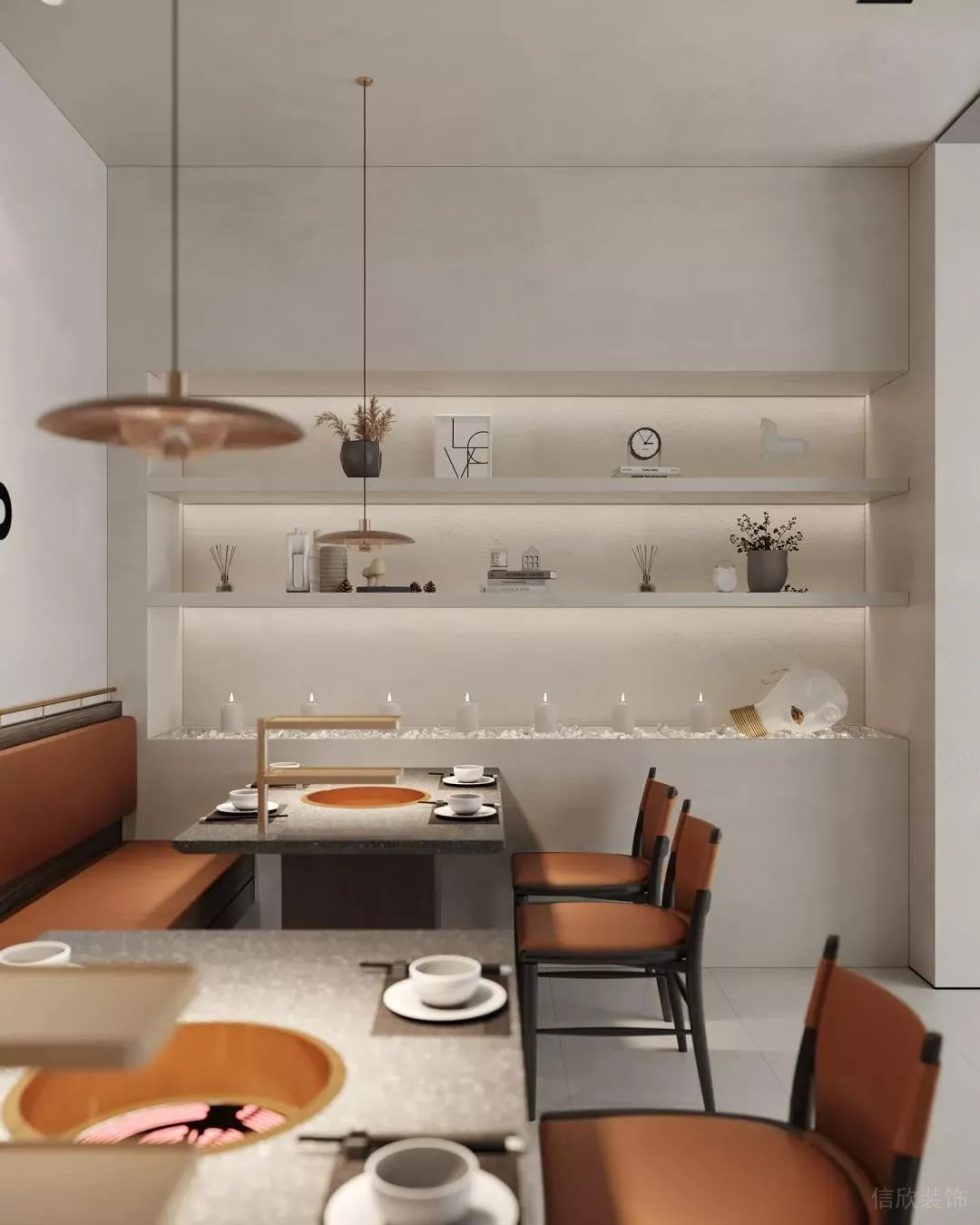 深圳鹽田合景同創(chuàng)廣場極簡風格火鍋店裝修案例內嵌式展示層架 深圳鹽田合景同創(chuàng)廣場極簡風格火鍋店裝修案例內嵌式展示層架