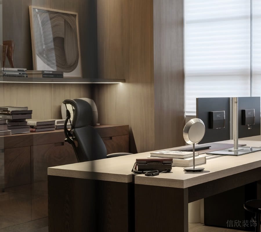 經(jīng)理辦公室胡桃木書柜設(shè)計圖