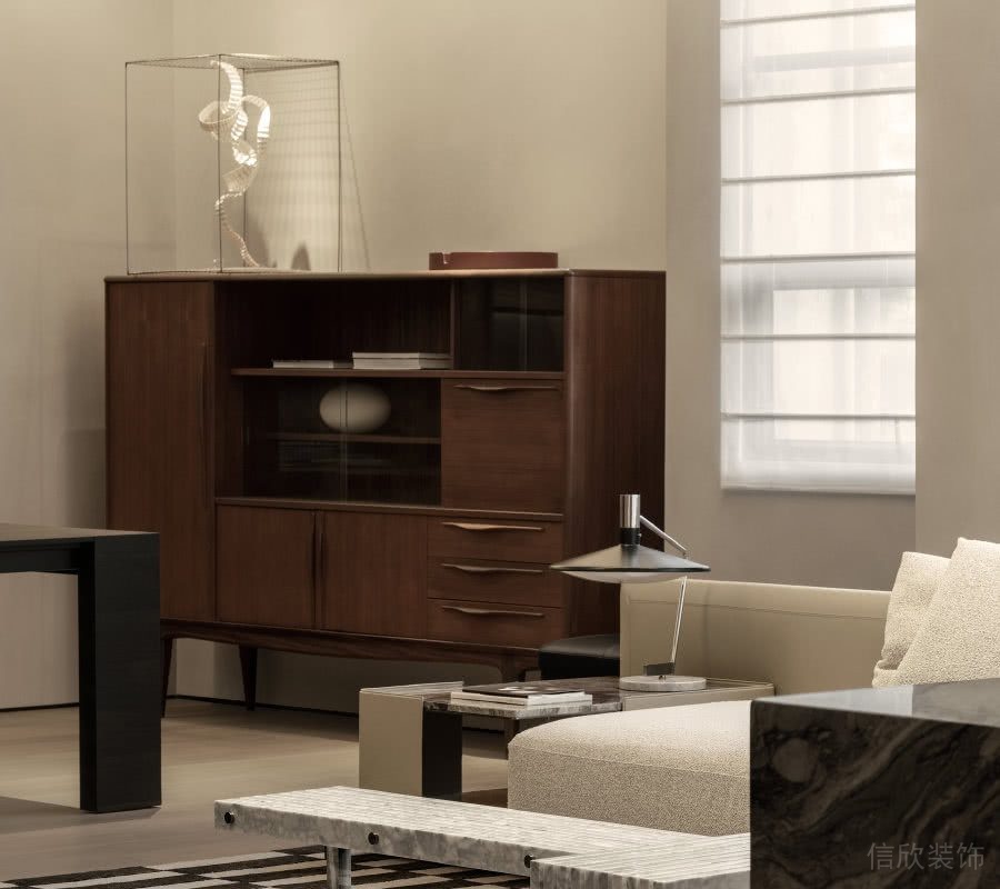 經(jīng)理辦公室紅木書柜效果圖