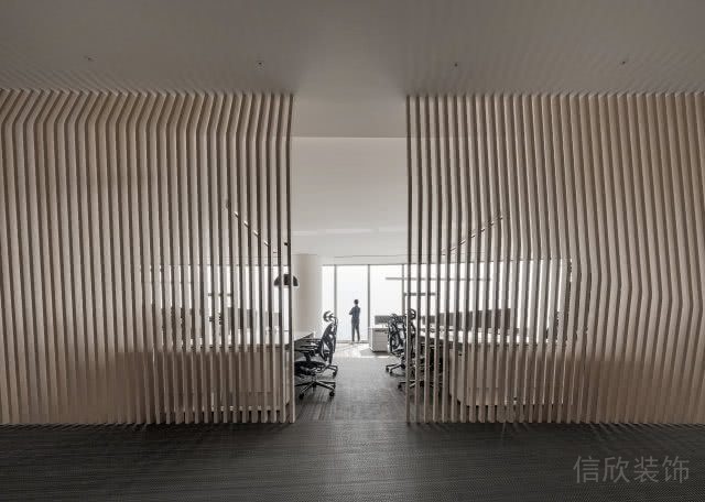 木紋鋁方通屏風(fēng)隔斷效果圖