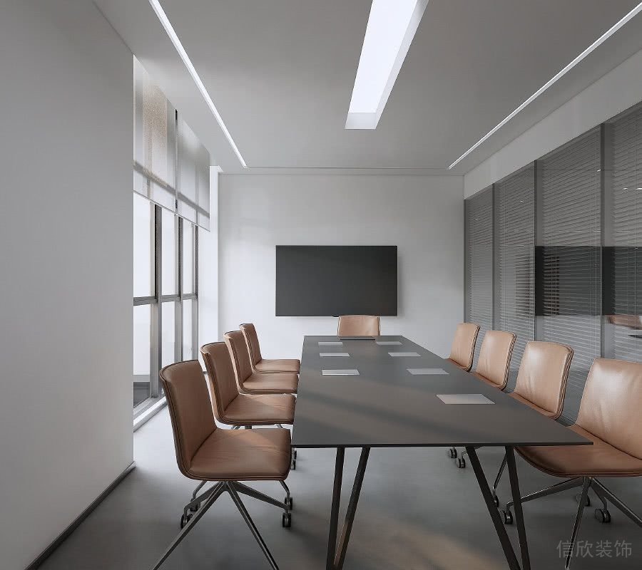 會(huì)議室裝修天花吊頂燈槽效果圖