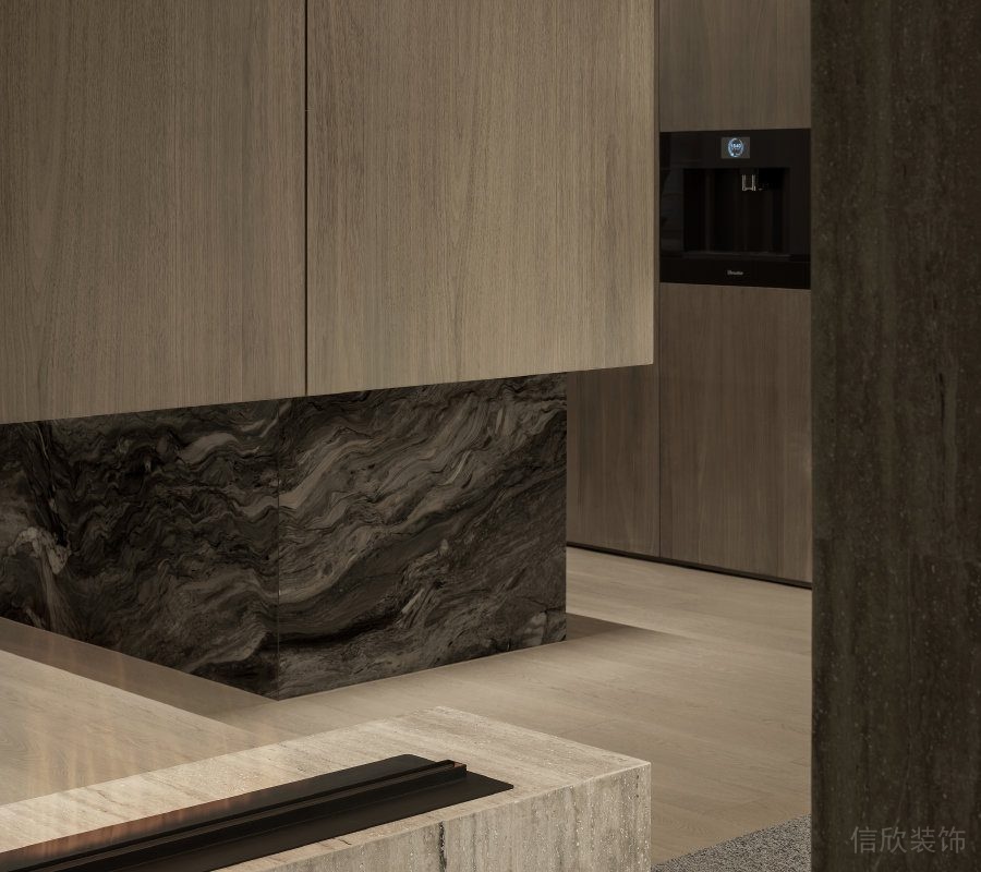 辦公室茶水區(qū)胡桃木茶水柜