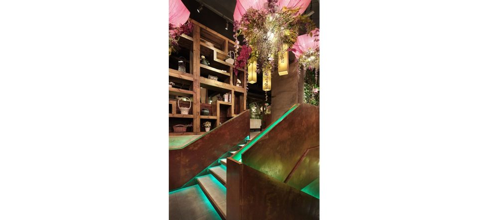 深圳福田航苑大廈田園風(fēng)格火鍋餐廳裝修案例樓梯 深圳福田航苑大廈田園風(fēng)格火鍋餐廳裝修案例樓梯